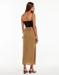 Clara Long Skirt - Dark Desert 11 Clara Long Skirt - Dark Desert -FemmeFab Shop dark desert clara skirt back