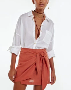 Rai Mini Skirt - Ginger -FemmeFab Shop ginger rai skirt 2