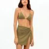 Karen Mini Pareo Skirt - Pistachio -FemmeFab Shop karen front 1