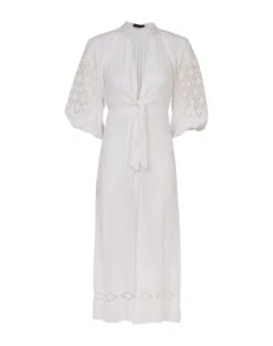 Knot Long Caftan - Off White -FemmeFab Shop knot long caftan 221ef346 958c 400b a1e0 14b0020fb300
