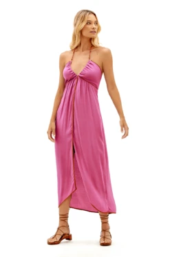 Melanie Detail Midi Dress - Lotus -FemmeFab Shop lotus melanie dress