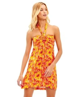 Chloe Mini Dress (final Sale) - Lowana Mustard -FemmeFab Shop lowana chloe dress 2