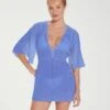 Malia Short Caftan (final Sale) - Periwinkle 2 Malia Short Caftan (final Sale) - Periwinkle -FemmeFab Shop periwinkle3