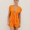Sasha Short Cover Up - Tangerine -FemmeFab Shop photo site 1