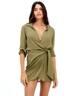 Lia Short Cover Up - Pistachio