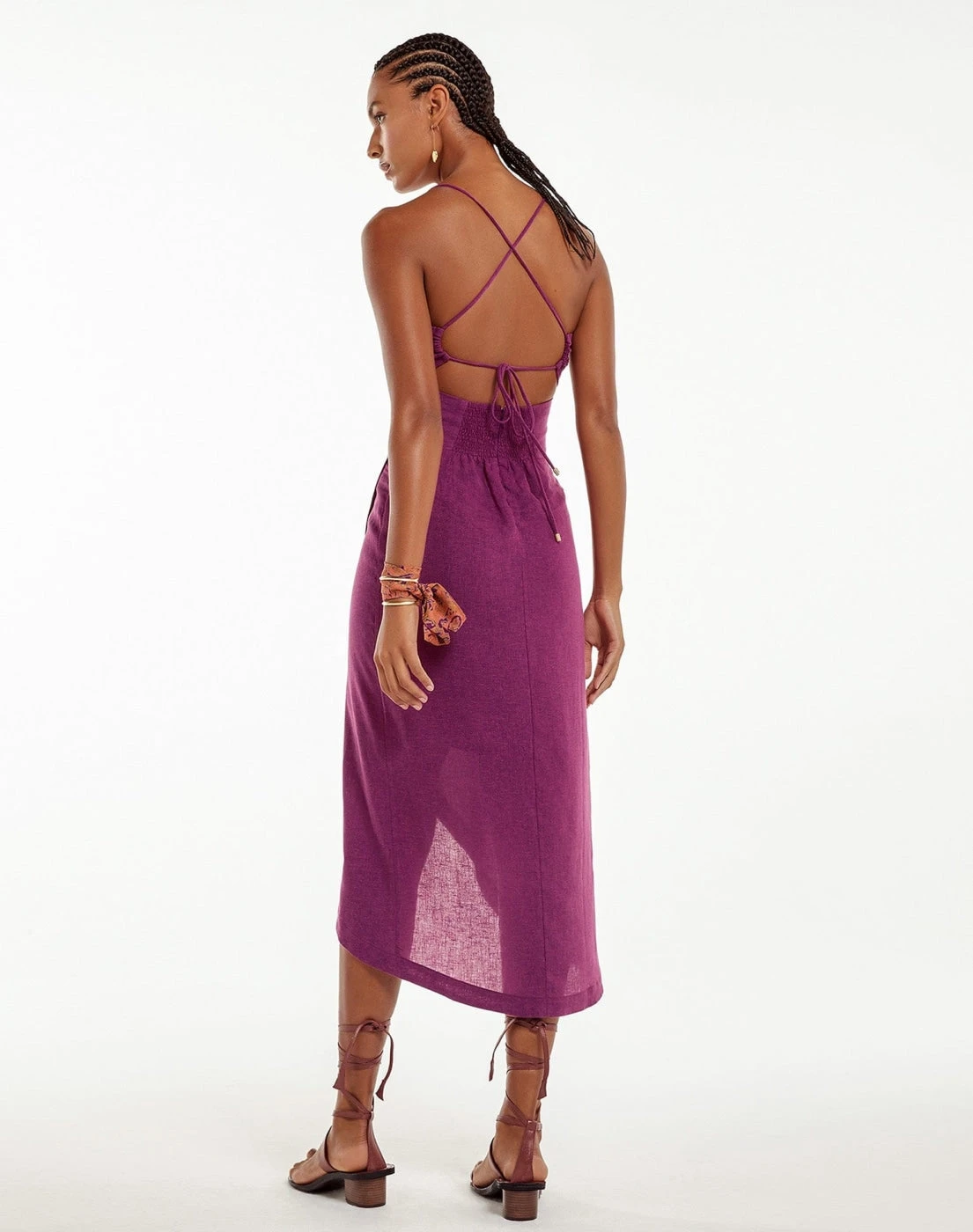 Cintia Midi Dress (final Sale) - Plum 4 Cintia Midi Dress (final Sale) - Plum - Image 2