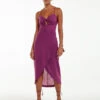 Cintia Midi Dress (final Sale) - Plum -FemmeFab Shop plum cintia dress 1