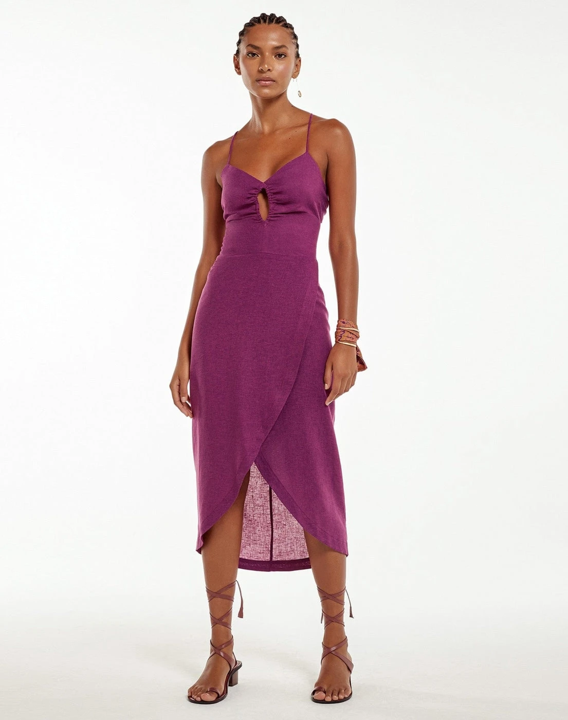 Cintia Midi Dress (final Sale) - Plum 7 Cintia Midi Dress (final Sale) - Plum - Image 5