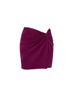 Karen Mini Pareo Skirt (final Sale) - Plum -FemmeFab Shop plum karen skirt flatcopy 4fde7a53 2830 4d57 99ed 616b4ebec7b1