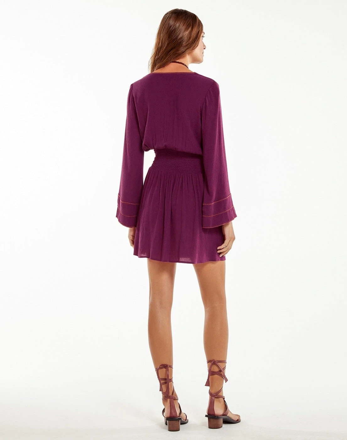 Lara Mini Dress (final Sale) - Plum 4 Lara Mini Dress (final Sale) - Plum - Image 2
