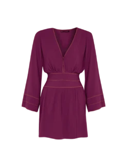 Lara Mini Dress (final Sale) - Plum 10 Lara Mini Dress (final Sale) - Plum -FemmeFab Shop plum lara dress flat