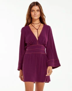 Lara Mini Dress (final Sale) - Plum