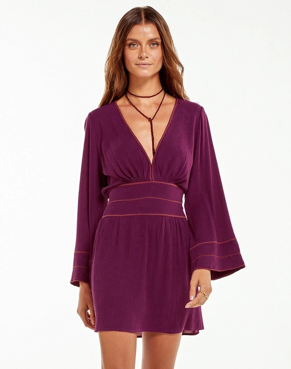 Lara Mini Dress (final Sale) - Plum 7 Lara Mini Dress (final Sale) - Plum - Image 5