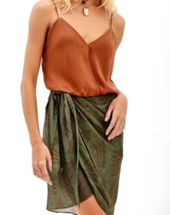 Lara Mini Skirt - Volpi Green -FemmeFab Shop volpi lara skirt 2