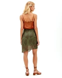 Lara Mini Skirt - Volpi Green -FemmeFab Shop volpi lara skirt back