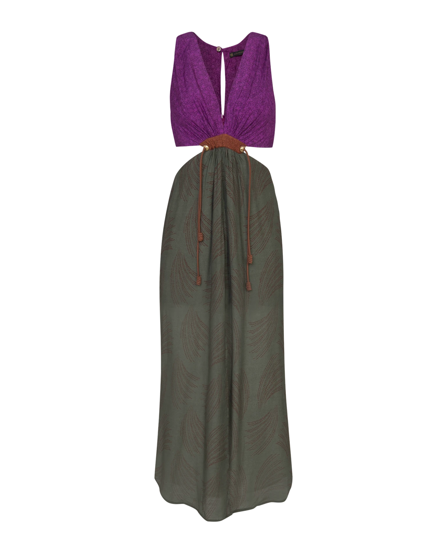 Nayara Detail Long Dress - Volpi Green 8 Nayara Detail Long Dress - Volpi Green - Image 6