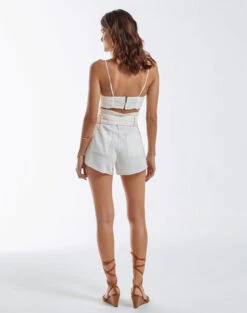 Mara Short - Off White 13 Mara Short - Off White -FemmeFab Shop white alice top mara short back 23f71347 ac84 4732 b919 9f776f07cdde