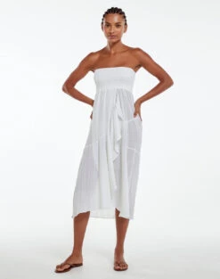Grazi Cover Up - Off White -FemmeFab Shop white grazi coverup 2