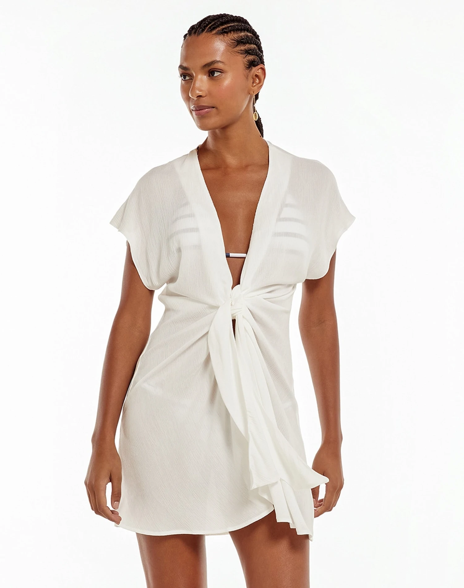 Sasha Short Cover Up - Off White 3 Sasha Short Cover Up - Off White